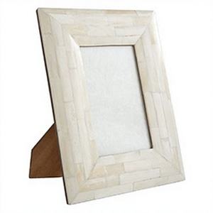 SOFIYA CRAFT SC-FW6U Cadre photo de table moderne fait main en os incrusté, rayures verticales noires et blanches - Product Image 3