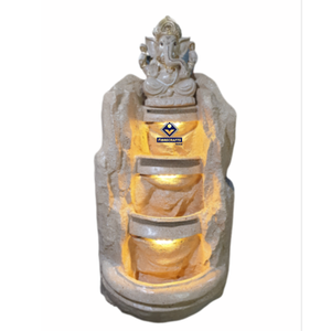 Fontaine d'eau en résine antique 2026 avec lumière LED, statue de jardin autoportante du Dieu Ganesha - Product Image 3