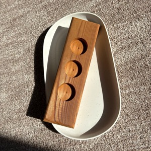 Porte-bougie en bois avec trois bougies pour la décoration de Noël, de mariage et de festivals - Product Image 6