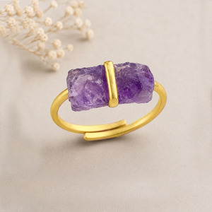 6x12 mm Rainbow Moonstone <b>Ring</b> <b>Adjustable</b> Gold Plated Birthstone <b>Ring</b> Beautiful Minimal Jewelry Gift For Mom - Product Image 4