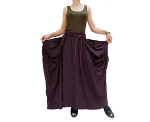 Summer Breeze: Viscose Rayon Flared Skirt Pants - Women's Chic Summer Bottoms for Effortless Style Summer Bottoms for Women's.