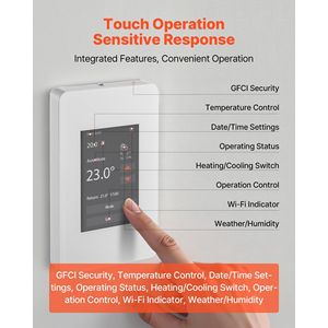 Termostato programable para sistemas HVAC domésticos Pantalla TFT de 7 días para bombas de calefacción por suelo radiante - Product Image 6