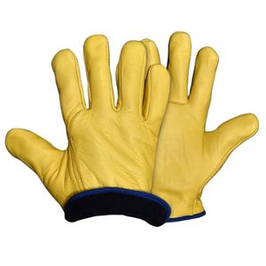 High Quality Cow Grain Driver Leather <b>Gloves</b> for Adults Safe <b>Working</b> & <b>Warm</b> Safety Driving - Product Image 4