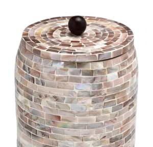 Boîtes de rangement de luxe en nacre, faites à la main, avec mosaïque de coquillages et couvercle, pour la décoration intérieure - Product Image 2