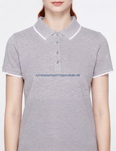 Premium <b>Ladies</b> <b>Polo</b> <b>Shirt</b> Double Collar Knit Construction Sleeve Band Personalized Branding Wholesale Uniform Garment Supplier - Product Image 4
