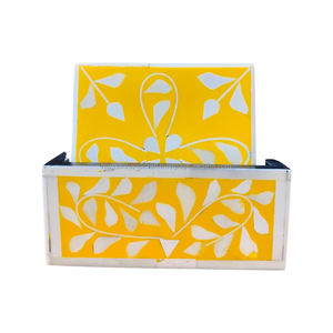 Posavasos Cuadrados Clásicos con Incrustaciones de Hueso, de Madera Natural, Ecológicos y Multifuncionales para Té y Café, para Hogar, Hotel y Restaurante - Product Image 4