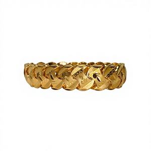 22K <b>Solid</b> Yellow <b>Gold</b> Chain & Link Classic Bridal Choker and Ethnic Wedding Bracelet Set - Product Image 1