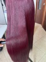 Couleur chaude vietnamien Remy cheveux faisceaux naturel droit Machine Double trame rouge vin couleur peau trame cheveux humains prix de gros