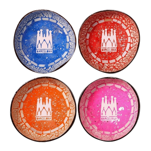 Cuenco de Coco Estilo Zen con Incrustaciones Iridiscentes - Decoración para el Hogar - Product Image 2