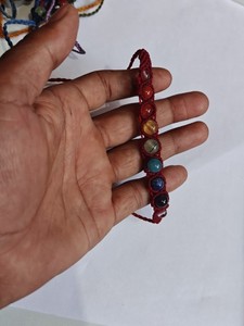 Handmade Orange Macrame Chakra <b>Bracelet</b> Boho Multi Gemstone Adjustable <b>Healing</b> Jewelry for Women - Product Image 2