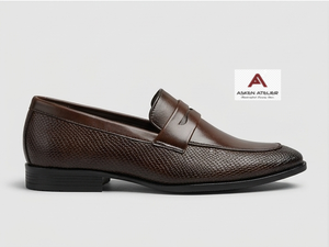 Asken Atelier - Mocasines de Piel Sintética Marrón para Hombre, Diseño Elegante con Punta en Pico, Estilo Slip-On, Construcción Transpirable y Duradera - Product Image 4