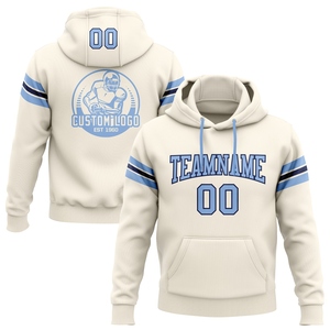 Sweat-shirt à capuche de football personnalisé, nouveau design, marron-blanc, brodé or, vente en gros directe pour l'industrie - Product Image 4