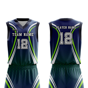 Custom Men's Basketball Jersey and Shorts Set 100% Polyester Breathable Lightweight <b>Athletic</b> Team Sportswear with Elastic Waist - Product Image 4