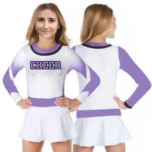 Conjuntos de Animadoras Personalizados para Adultos, Tops Cortos Negros y Amarillos, Pantalones Cortos Deportivos, Uniformes Sublimados, Ropa de Práctica con Pedrería - Product Image 3