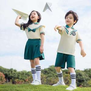 Camisetas Escolares de Algodón Personalizadas para Niños, Uniformes de Verano Azules y Blancos para Jardín de Infancia, Primaria y Secundaria - Product Image 2
