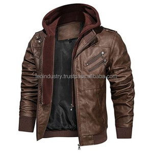 Vestes de moto en cuir formelles pour hommes de haute qualité avec logo personnalisé |   Nouveautés OEM/ODM à la mode en vente - Product Image 4