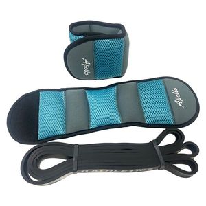 ESB 0.75+AW 3LB Paired Ankle/Wrist Weights Long Resistance Bands Set for Exercise Pull Assist Exercise Bands - Product Image 1