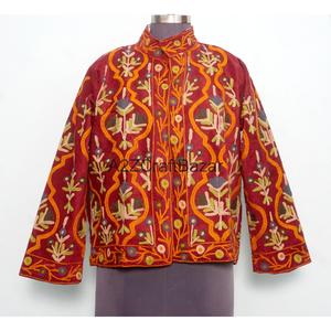 เสื้อแจ็คเก็ตปักลายวินเทจ A2ZCraftBazar สำหรับผู้หญิง เป็นมิตรกับสิ่งแวดล้อม แห้งเร็ว ระบายอากาศได้ดี ซับในผ้าฝ้าย แขนยาว ใส่ได้ทุกฤดู - Product Image 1
