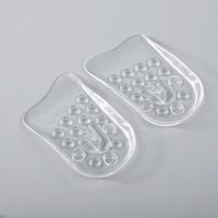 Vente en gros de semelles rehausseuses de talon empilables et réglables, coussinets de chaussures invisibles, semelles intérieures transparentes en silicone pour augmenter la taille