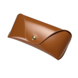 Estuche de cuero duradero para gafas de sol, soporte para gafas, bolsa ligera y portátil para gafas con botón a presión para viajes y actividades al aire libre - Product Image 3