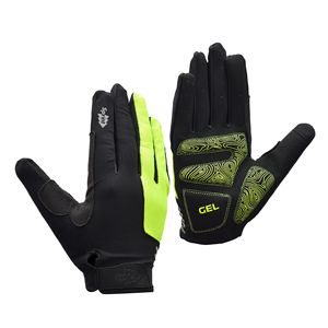 Guantes de Ciclismo Negros con Dedos Completos, Transpirables, Antideslizantes, con Gel en la Palma, para Ciclismo y Deportes al Aire Libre - Product Image 1