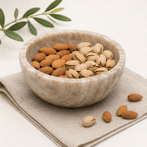 Vente en gros de bols en marbre naturel de luxe, bols à fruits en pierre beige, centre de table minimaliste, décoration de la maison, prix le plus bas - Product Image 4