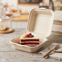 Boîte alimentaire jetable pour boulangerie avec couvercle, emballage à emporter pour gâteaux, desserts et pâtisseries