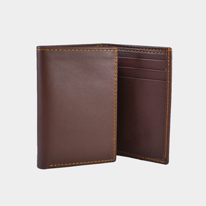 RAHRAJ ENTERPRISES Cartera de Cuero Marrón, Tarjetero Delgado, Monedero Bifold, Estuche para Pasaporte, Elegante y Genuino para Niños - Product Image 3