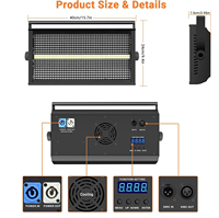 Barra de Luces Estroboscópicas LED de Alta Luminosidad 8+8 con Estuche de Transporte para 10 Piezas, Luces Estroboscópicas DMX512 para DJ, Conciertos, Clubes y Eventos