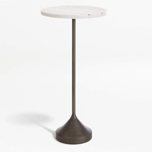 Prost Small Metal <b>Round</b> Drink <b>Table</b> Modern Marble Top Drink <b>Tables</b> - Product Image 3