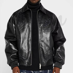 <b>Men</b>’s Genuine Leather <b>Jacket</b> Vintage <b>Biker</b> Motorcycle <b>Jacket</b> Custom Winter Coat for <b>Men</b> Leather <b>Jacket</b> Slim - Product Image 4