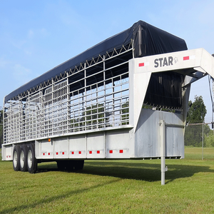Semirremolque de Acero de 2 Ejes para Transporte de Ganado, Ovejas y Animales, con Capacidad de Carga Máxima de 40T, en Venta - Product Image 4