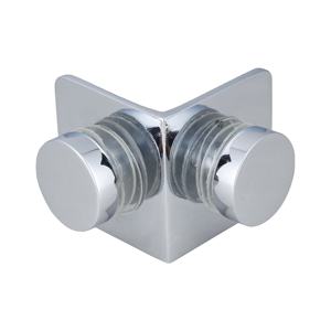 Conector de latón macizo de 90 grados para vidrio plano, abrazadera para herrajes de barandillas de puertas de vidrio - Product Image 1