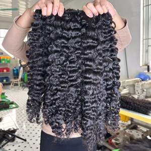 Burmese <b>Curly</b> <b>Bundles</b> Wholesale SDD Real Hair Burmese <b>curly</b> texture 100% Vietnamese Human Hair wig Supplier in Vietnam for women - Product Image 4