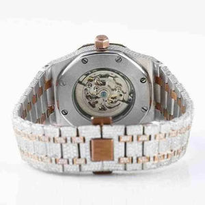Superbe Montre Mécanique de Luxe pour Homme en Moissanite, Cadran Analogique en Verre de Haute Qualité, 41mm, Acier Inoxydable, Style Antique Tendance - Product Image 2