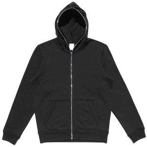 Custom <b>Men's</b> & Women's Cotton Pullover Hoodie Heavyweight Oversized Woven Fabric Regular Fit Eco-Friendly Streetwear <b>Black</b> - Product Image 2