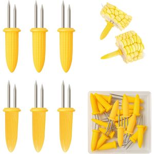 Set di 24 Supporti per Pannocchie di Mais per Casa e Barbecue, Spiedini per Mais alla Griglia e Mais su Pannocchia, Utensili per Carne e Pollame - Product Image 1