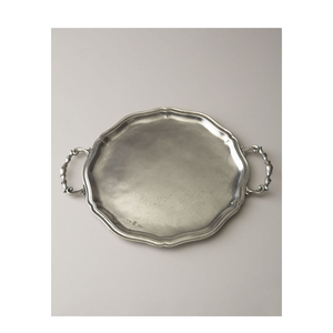 Polished Metal Serving <b>Tray</b> With Handle Solid Finish Residential Use Dishwasher Safe - Product Image 4