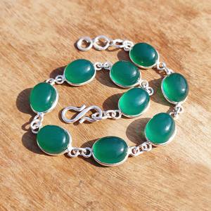 Pulsera de latón con piedras preciosas naturales para equilibrio energético, meditación, Reiki y uso diario, disponible a un precio asequible desde India. - Product Image 2