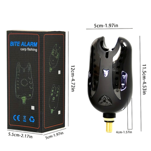 Indicateur de morsure pour la pêche à la carpe européenne, équipé d'un éclairage LED et d'une alarme sonore, avec volume réglable (piles non incluses) - Product Image 5