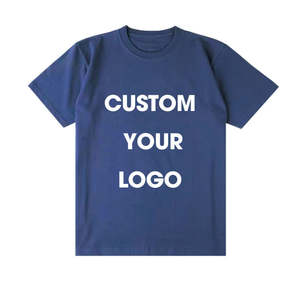 T-shirt décontracté d'été pour homme 100 % coton tricoté, coupe ample, manches courtes, col rond, avec logo frontal, respirant et séchage rapide, OEM - Product Image 1