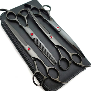 Juego de Tijeras Profesionales para Cortar Cabello al por Mayor, Tijeras de Entresacar de Acero Inoxidable, Peine y Estuche - Product Image 4