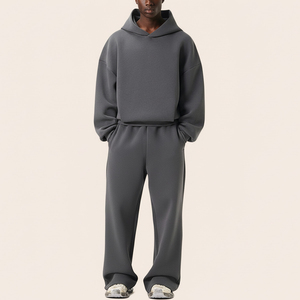Conjunto Deportivo de Invierno para Hombre con Capucha, Diseño Sólido y Estructura Cómoda para Uso Activo, Tejido Transpirable 100% Algodón - Product Image 2