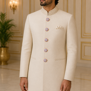 Bouton de sherwani lotus Meenakari rose royal pour marié, bouton de kurta bleu émail de luxe pour homme, accessoire royal - Product Image 3