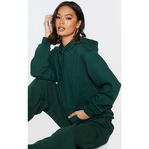 Sudadera con Capucha Personalizada con Logotipo Bordado en la Parte Delantera para Mujer, Otoño/Invierno, 100% Algodón Felpa, Sudadera Extra Grande Personalizable - Product Image 1