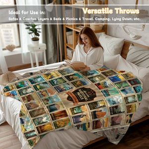 Manta de Franela Geográfica Suave y Ligera, Multifuncional para las Cuatro Estaciones, Ideal para Sofá, Oficina, Cama y Viajes - Product Image 3