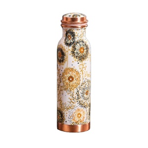 Handmade Meena <b>Copper</b> <b>Bottle</b> 950ml Pure <b>Copper</b> <b>Drinking</b> <b>Bottle</b> Classic Design Eco-Friendly Shree Shakti Exim Export Quality - Product Image 1