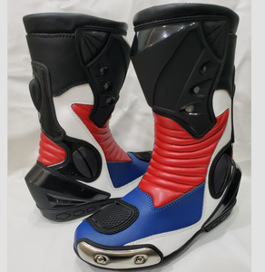 Bottes de moto en cuir sur mesure, design unique et tendance, pour hommes, qualité supérieure, doublure en mesh, service OEM, style cycliste - Product Image 1