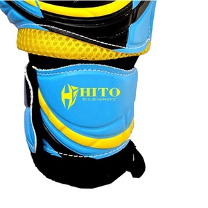 Gants de gardien de but de football en latex allemand noir et jaune, design personnalisé de qualité supérieure, embossage allemand, sangle en latex allemand 4 mm, paume plate - Product Image 5