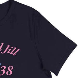 Women <b>Navy</b> Short Sleeve T Shirt Crew Neck Embroidered Jack and Jill Graphic Casual Cotton Tee Everyday Fashion <b>Top</b> Comfortable - Product Image 4